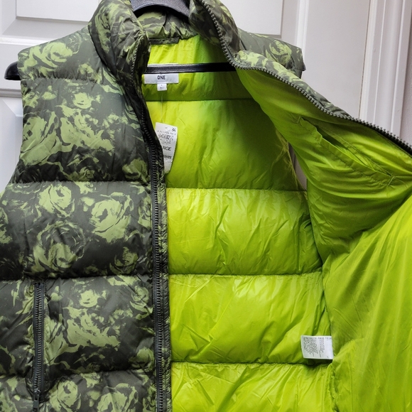 Mode of One Men's Green Patterned Puffer Vest Large NEW - Picture 7 of 11